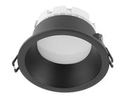 Светильник потолочный встраиваемый, 15W 230V GX53, черный, круг, без лампы, DL513