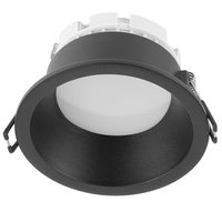 Светильник потолочный встраиваемый, 15W 230V GX53, черный, круг, без лампы, DL513