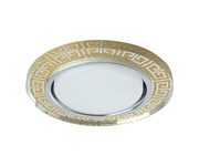 Светильник встраиваемый с белой LED подсветкой Feron CD4981 потолочный GX53 без лампы, прозрачный, золото