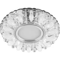 Светильник встраиваемый с белой LED подсветкой Feron CD914 потолочный MR16 G5.3 прозрачный-матовый