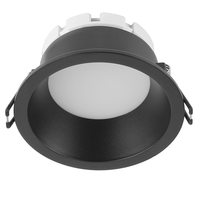 Светильник потолочный встраиваемый, 15W 230V GX53, черный, круг, без лампы, DL512
