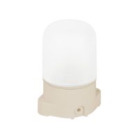 Светильник НББ 01-60-001 138х105х84мм, E27 max 60Вт, прямой пласт. корпус, стекло, IP65, бежевый