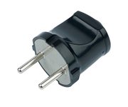 Вилка прямая б/з STEKKER, PPG10-43-202 , пластик, 250В, 10A, IP20, черный