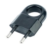 Вилка STEKKER PPG10-45-201  прямая без заземления, ABS пластик 250В, 10A, IP20, белая