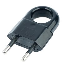 Вилка STEKKER PPG10-45-201  прямая без заземления, ABS пластик 250В, 10A, IP20, белая