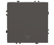 Выключатель 1-кл.самовозвр. (механизм), STEKKER, 250В, 10А, серия Эмили, RSW10-5112-09, антрацит, soft touch