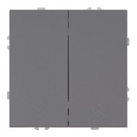 Переключатель 2-клавишный (механизм), СЗК, STEKKER, 250В, 10А, серия Эмили, RSW10-5107-10ZK, платиново-серый, soft touch