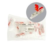 Зажим прокалывающий ответвительный0,75-1 мм2 c ответвительной клеммой LD219 на 1 выход, прозрачный/красный (упаковка 10 шт)