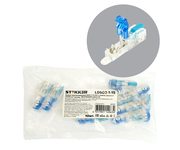 Зажим прокалывающий ответвительный 1-1,5 мм c ответвительной клеммой LD219 на 1 выход, прозрачный/синий (упаковка 10 шт) LD503-1-15