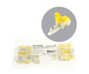 Зажим прокалывающий ответвительный 1,5-2,5 мм2 c ответвительной клеммой LD219 на 2 выход, прозрачный/желтый (упаковка 10 шт) LD503-2-25