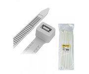 Хомут-стяжкa нейлоновая 400x4,8мм белая