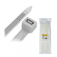 Хомут-стяжкa нейлоновая 400x4,8мм белая