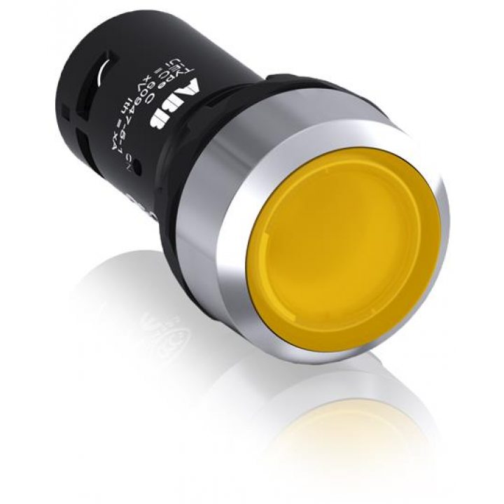 Купить Кнопка с подсветкой CP1-31Y-10 желтая 24В AC/DC с плоской .