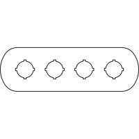 Шильдик MA6-1004 (4 места) для пластикового кнопочного поста