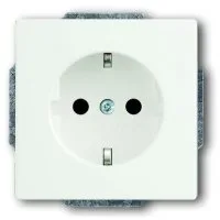 Розетка SCHUKO 16А 250В c шторками, Future/Axcent/Carat/Династия, белый бархат