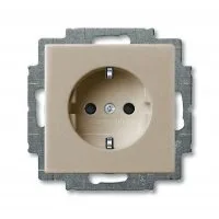 Розетка SCHUKO 16А 250В, с винтовыми клеммами, Basic 55, шампань