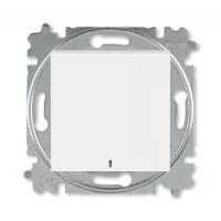 Выключатель 1-кл. СП Levit IP20 с подсветкой бел./ледяной ABB 2CHH590146A6001