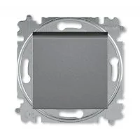 Выключатель 1-кл. СП Levit IP20 сталь/дым. черн. ABB 2CHH590145A6069