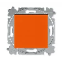 Выключатель одноклавишный ABB Levit двухполюсный оранжевый / дымчатый чёрный