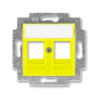 Накладка с суппортом ABB Levit для информационных разъёмов жёлтый