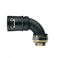Фитинг AT16/PG11/CS90/BLY, 90°, РА66/никел.латунь/эласт., черный/желтый, резьба PG11, d16, 10 шт. в пачке