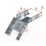 Лоток для поворота трассы вниз под углом 45˚КС/КСГ Лоток для поворота трассы вниз под углом 45˚КС/КСГ