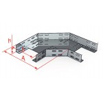Лоток угловой горизонтальный для поворота трассы на 90˚ КГ/КГГ Лоток угловой горизонтальный для поворота трассы на 90˚ КГ/КГГ