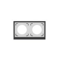 Рамка 2 поста IP44, KANT, черный уголь