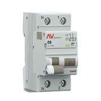 АВДТ DVA-10 1P+N 6А х-ка C тип 30мА AС эл-мех. 10кА AVERES EKF
