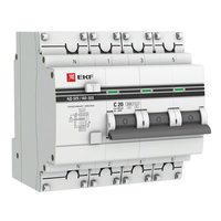 АВДТ АД-32 3P+N (S) 20А х-ка C 100мА тип AC эл. 6кА PROXIMA EKF
