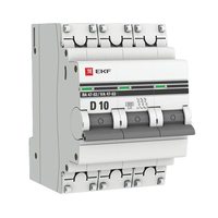 Авт. выкл. ВА 47-63 3P 10А (D) 6кА EKF PROXIMA