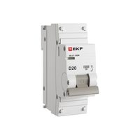 Авт. выкл. ВА 47-100M 1P 20А (D) 10kA без тепл. расцепит. EKF PROXIMA