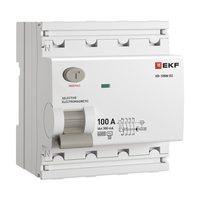 ВДТ ВД-100N (S) 4P 100А 300мА AC эл-мех 6кА PROXIMA EKF