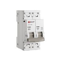 Авт. выкл. ВА 47-63N 2P 3А (D) 6кА PROXIMA EKF