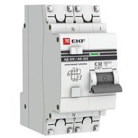 АВДТ АД-32 1P+N (S) 32А х-ка C 100мА тип АС эл. 4,5кА PROXIMA EKF