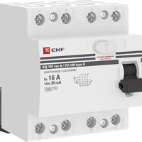 ВДТ ВД-100 4P 16А 30мА тип А эл-мех 4,5кА PROXIMA EKF
