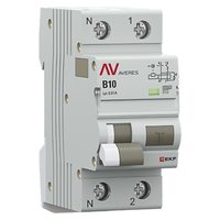 АВДТ DVA-6 1P+N 10А х-ка B 10мА тип AС эл-мех. 6кА AVERES EKF
