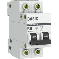 Авт. выкл. ВА 47-29 2P 6А (B) 4,5кА BASIC