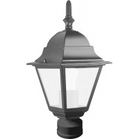 Светильник садово-парковый Feron 4103 четырехгранный на столб 60W E27 230V, черный
