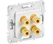 SKANDY Аудиорозетка 4-местная SK-A01W арктический белый IEK