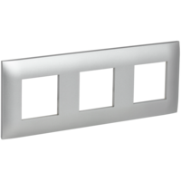 SKANDY Рамка 3-местная SK-F03S серебряный IEK