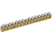 TEKFOR Шина нулевая сечение 6х9 15 отверстий IEK