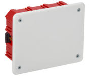 Коробка распаячная КМ41028 для полых стен безгалогенная (HF) 120х92х45мм с саморезами с крышкой и пластиковыми лапками IEK