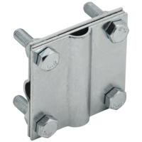 Зажим крестообразный с разделителем полоса/пруток-полоса/пруток 40/12мм оцинкованная сталь IEK