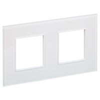 SKANDY Рамка 2-местная SK-F22W стекло арктический белый IEK