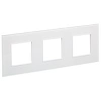SKANDY Рамка 3-местная SK-F23W стекло арктический белый IEK