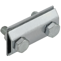 Зажим соединительный сквозной пруток-пруток 8мм оцинкованная сталь IEK