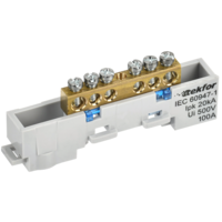 TEKFOR Шина N ноль неизолированная на универсальном держателе 6х9-6-С IEK