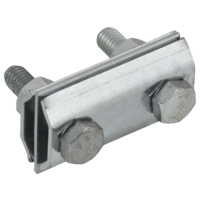 Зажим соединительный двойной сквозной пруток-пруток 8мм оцинкованная сталь IEK