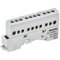 TEKFOR Шина L фаза изолированная на универсальном держателе 6х9-10-Ср IEK